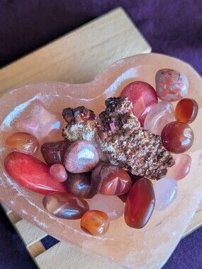 ❤️ Ultra Grounded Love Bowl ✨ Vanadinite ✨Red Agate & Jasper + Rose Quartz